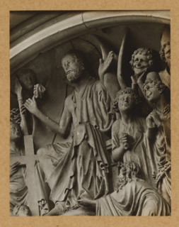 Fürstentor, Tymphanon, Christ the Lady, Detail of the tympanum of the Fürstenportal in Bamberg