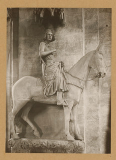 Bamberger Reiter in the cathedral of Bamberg, Der Reiter, Knitting page, album page, photograph,