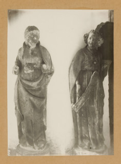 Cloister, Saint (Reverence), Sculpture in the cloister of Bamberg Cathedral, album page,