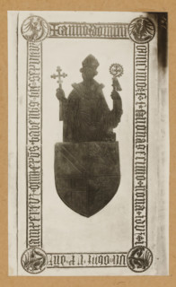 Tomb of Lamprecht von Brunn in Bamberg Cathedral, Grabplatte d. Bischofs Lambert v. Brun (1398),