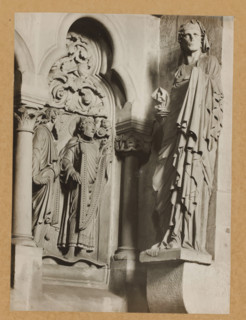 Sculpture in Bamberg Cathedral, album page, photograph, This photo is part of an album., number: