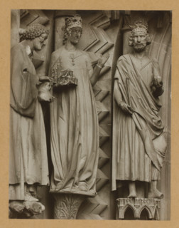 Adamspforte, left wall of the North., Detail of the Adamspforte in Bamberg Cathedral, album page,