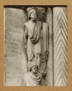 Detail of the Fürstenportal in Bamberg Cathedral, Evangelistensäule Apostel li.lvNW., album page,