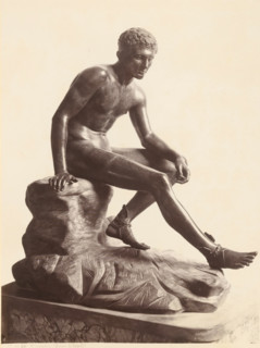 Bronze sculpture of Mercury, Museo di Napoli Mercurio, album page, photograph, This photo is part