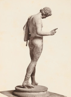 Museo di Napoli Narciso, Sculpture of Narcissus, album page, photograph, This photo is part of an