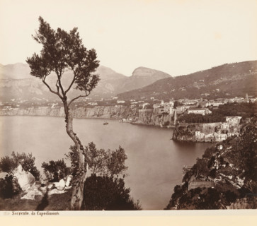 View of a body of water near Capodimonte, Sorento da Capodimonte, album page, photograph, This