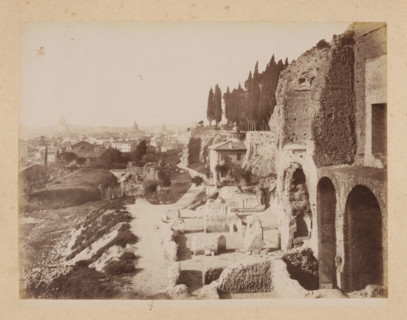 View of Rome from the Palatine Hill, album page, photograph, This photo is part of an album.,