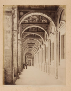 View of the Loggia of Raphael in the Apostolic Palace in Vatican City, album page, photograph, This
