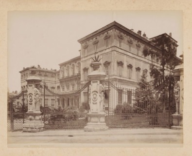 View of the Palazzo Barberini in Rome, album page, photograph, This photo is part of an album.,