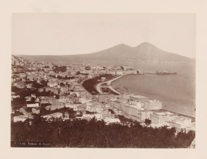 Veduta dit Napoli, View of the Bay of Naples and Mount Vesuvius, Italy, photograph, number: 'No. A