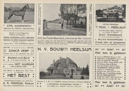 Advertisements, album page, photomechanical print, Advertisements for, among others, Stal