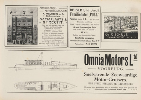 Advertisements, album page, photomechanical print, Advertisements for, among others, Amerikaansch