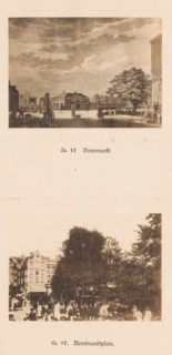 No. 17. Botermarkt, Two views of the Botermarkt and Rembrandtplein in Amsterdam, one of which is a