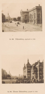 No. 24. Theatre burned down in 1890, Two views of the old and new Theatre on Leidseplein, No. 24.