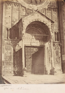 Portal of the Basilica di San Zeno (also: San Zeno Maggiore), Verona, Italy, photograph, Italy.,