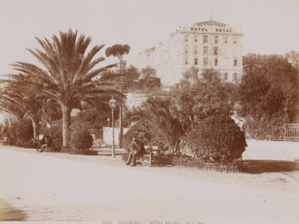 Hotel Royal, San Remo, Italy, photograph, San Remo (Italian: Sanremo) is a seaside resort with