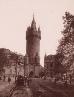 Eschenheimner Turm, Frankfurt-am-Main, Germany, photograph, Germany., caption: 'Frankfurt', c. 1875