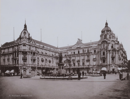 Hotel ? Nassauer Hof, Wiesbaden, Germany, photograph, Germany., inscription: '55. Wiesbaden,