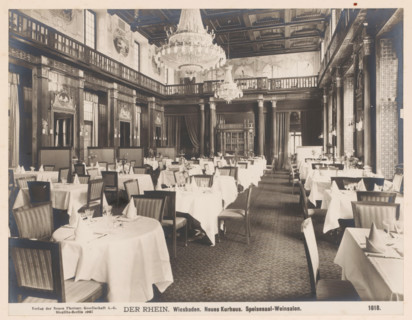 Speisesaal, Weinsalon, Neues Kurhaus, Wiesbaden, Germany, photograph, Germany., caption: 'DER RHEIN