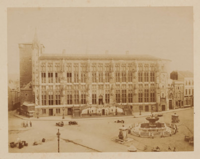 Aachen City Hall after the fire', Germany, photograph, 'Aachen City Hall after the fire', Germany.,