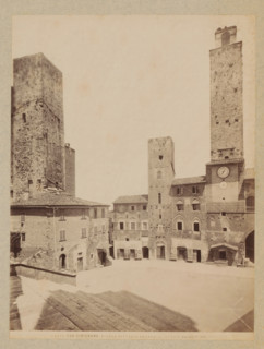 Piazza Vittorio Emanuele, Antico Palazzo del Podesta', San Gimignano, Tuscany, photograph, The