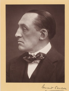 Sir Edward Henry Carson, photograph, Portrait of a man and profile, caption: 'The Right Honorable
