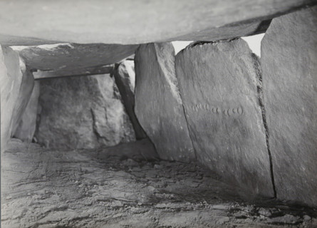 Kerguntuil Dolmen, Trégastel, photograph, inscription: 'Allée couverte de Kerganteul, Trégastel C.