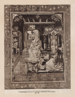 Carpet depicting Anna visiting Mary, 1480-1520, No. 7, photograph, photomechanical process,