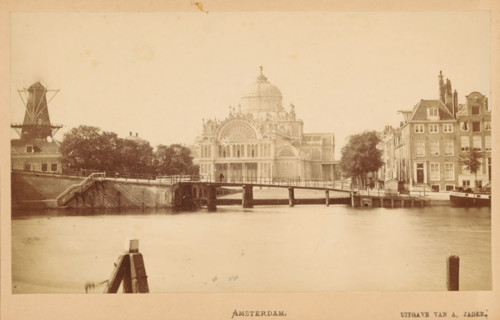 Amsterdam, View of the Palace of Popular Industry in Amsterdam, photograph, publisher: Andries