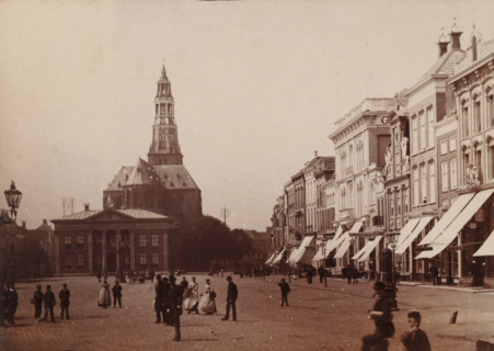 View of the Fish Market in Groningen, photograph, inscription: 'Groningen', photographer: Johannes