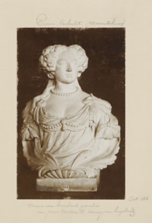 Bust of Maria II Stuart, photograph, Netherlands, after sculpture by Rombout Verhulst, 1850 - 1930,