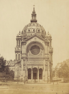 View of a church in Paris (former title), View of the Saint-Augustin Church in Paris, photograph,