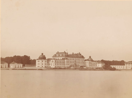 View of Drottningholm Castle near Stockholm, Drottningholms Slott, photograph, photographer: August