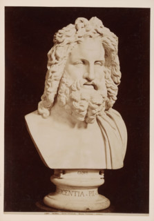 Giove d'Otricoli, Bust of Jupiter, Vatican, album page, photograph, This photo is part of an album