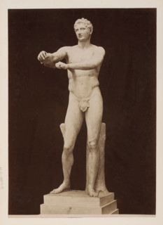 Apoxyomenos, Sculpture of Apoxyomenos, Vatican, album page, photograph, This photo is part of an