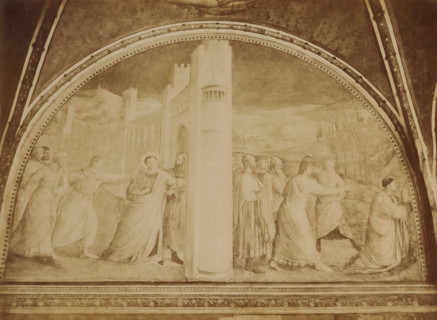 Photo reproduction of fresco The Saint Stephen Led to Martyrdom and Stoning of Saint Stephen, by