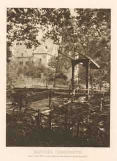 Doorwerth Castle, Drawbridge at Doorwerth Castle, page, photomechanical print, photographer: