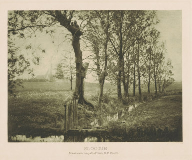 Slootje, Ditch between meadows, page, photomechanical print, photographer: RP Smith, Netherlands,
