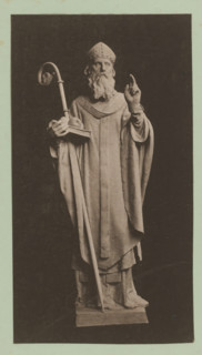 Image of a bishop, album page, photomechanical print, This print is part of an album., inscription: