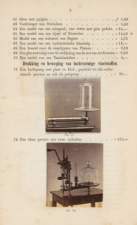 Two photographs of air pumps, photograph, page, Above an air pump with a plate and a clock, below