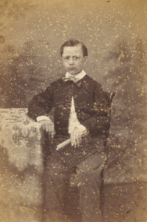 Portrait of an unknown boy from the Marmelstein family, photograph, carte-de-visite, address: