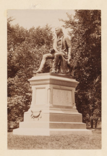 Statue of Robert Burns in Washington Park in Albany, photograph, page, Albany (New York), 1889,