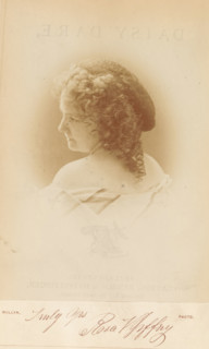Portrait of Rosa Vertner Jeffrey, photograph, page, inscription: 'Yours truly Rosa Jeffrey',