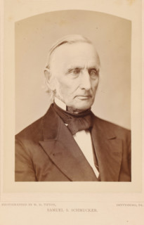 Samuel S. Schmucker, photograph, page, photographer: William H. Tipton, Gettysburg, c. 1877 - in or