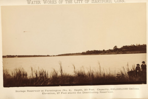 Water works of the city of Hartford, Conn, Storage reservoir at West Hartford (no. 4). Depth, 20