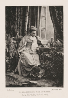 Portrait of an unknown woman at a window, The Engagement Ring. - Woo'd and Married, page,