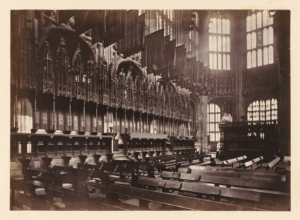 Chapel of Henry VII at Westminster Abbey, photograph, page, photographer: John Harrington, c. 1864