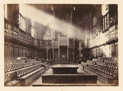 View of the interior of the Commons Chamber, photograph, page, photographer: John Harrington,