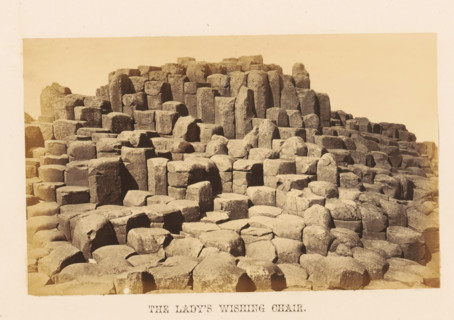 View of rock formation the Lady's Wishing Chair, The Lady's Wishing Chair, photograph, page,