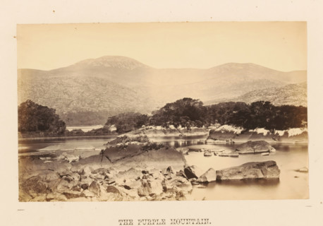 View of Purple Mountain, The Purple Mountain, photograph, page, photographer: John Hudson,